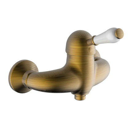 Teorema - Miscelatore Doccia Esterno Con Leva Di Porcellana - Serie: Dune - Colore: Bronzo - Articolo: 9Z210Gg004