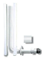 Pucciplast - Tubo Di Risciacquamento 35X11Cm Con Canotto 22 Cm Con Rivestimento Tappo - Regolabile In Altezza (+2-2 Cm)