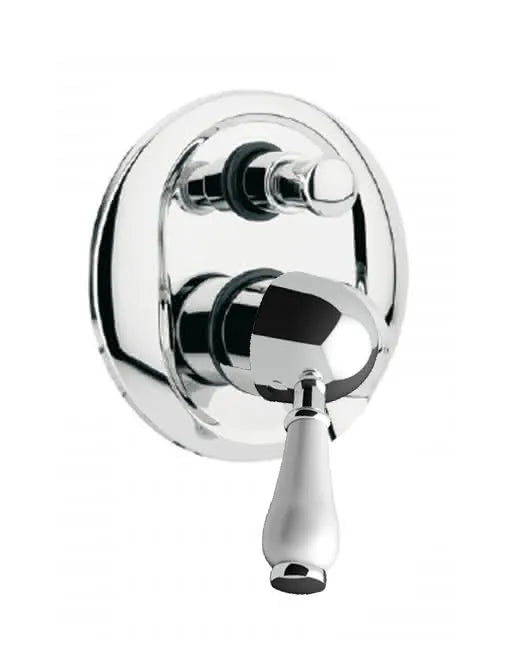 Teorema - Miscelatore Incasso Doccia Con Deviatore E Leva Di Porcellana - Serie: Dune - Colore: Cromo