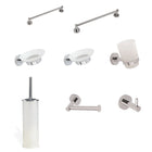 Set Accessori Bagno 8 Pezzi Cromo - Serie: Rondo