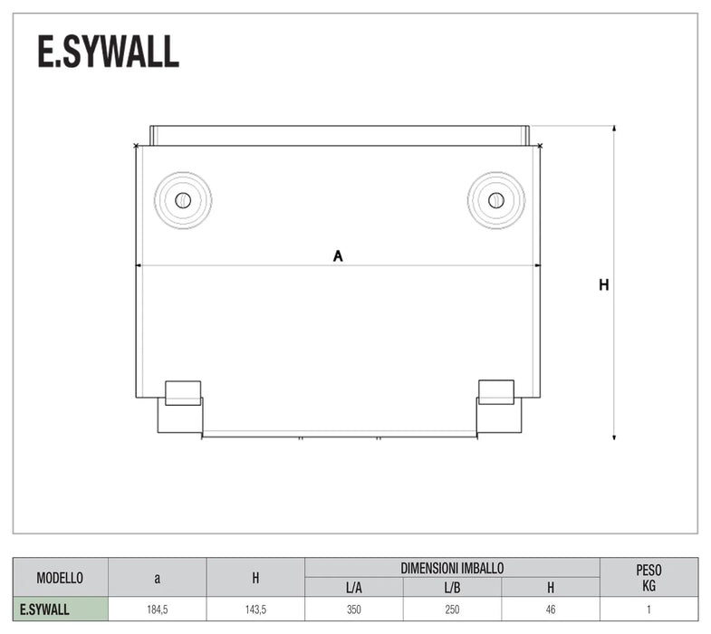Dab - Esywall Kit Staffe Per Installazione A Parete Di E.Sybox E Mini E.Sybox - Articolo: 60161442