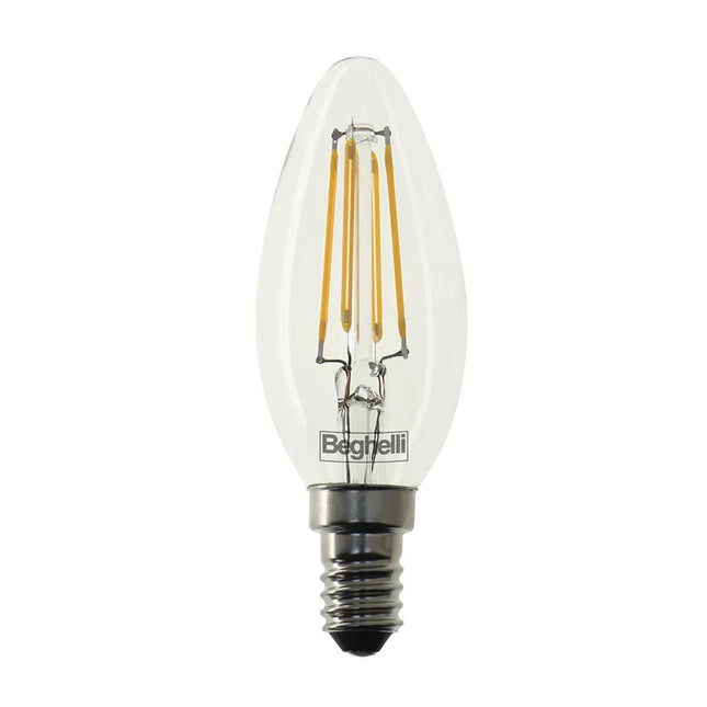 Beghelli - Lampadina Oliva Zafiro Led 6 W E14 - Bianco Caldo