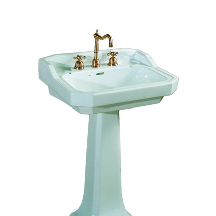 Azzurra - Lavabo Con Alzatina 76 Cm Porcellana Bianco - Serie: Giunone (Senza Colonna)