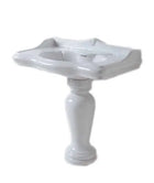 Azzurra - Lavabo Con Alzatina 70 Cm Porcellana Bianco - Serie: Jubilaeum (Senza Colonna)