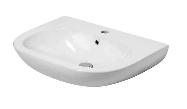 Azzurra - Lavabo Porcellana Bianco 64,5 Cm - Serie: Pratica (Senza Colonna)