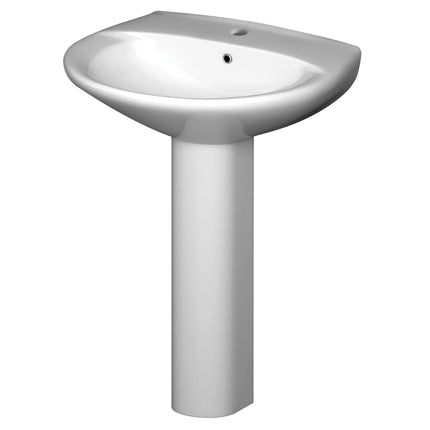 Roca - Lavabo in ceramica 63x51 cm - Colore: Bianco - Serie: Christina