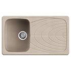 Elleci - Lavello Cucina Reversibile In Vetroresina Granitek Da Incasso 86X50 Cm A 1 Vasca Con Gocciolatoio Colore Avena - Serie Master 400 - Codice: Lgm40051