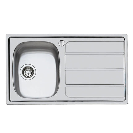 Foster - Lavello Cucina In Acciaio Inox Ad Incasso S1000 86 Cm 1 Vasca A Sinistra