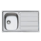 Foster - Lavello Cucina In Acciaio Inox Ad Incasso S1000 86 Cm 1 Vasca A Sinistra