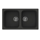 Elleci - Lavello Cucina In Vetroresina Granitek Da Incasso 86x50 cm A 2 Vasche Colore Nero - Serie Master 450 - Codice: LGM45040