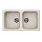 Elleci - Lavello Cucina In Vetroresina Granitek Da Incasso 86x50 cm A 2 Vasche Colore Avena - Serie Master 450 - Codice: LGM45051