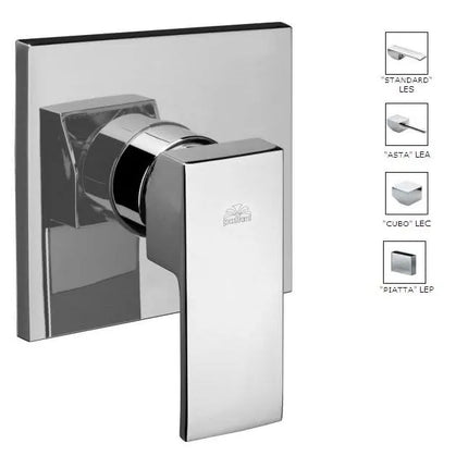 Lec010 Level Miscelatore Monocomando Incasso Doccia Cromato Con Piastra Abs