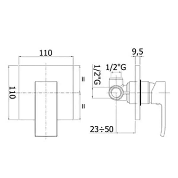 Paffoni - Miscelatore Incasso Doccia Cromato - Serie: Level