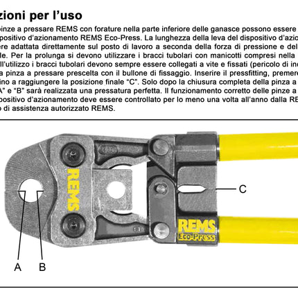 Rems - Pinza A Pressare Profilo Th 16 Per Pressatrice Rems