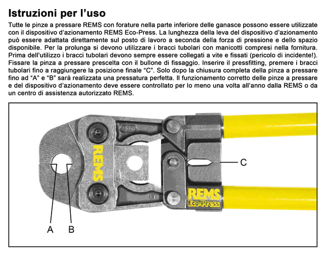 Rems - Pinza A Pressare Profilo Th 16 Per Pressatrice Rems