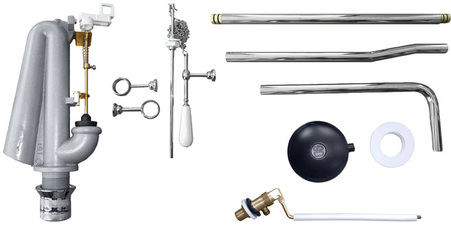 Meccanismo di scarico in ghisa per cassetta alta Old Style - Rame