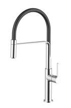 Teorema - Miscelatore Lavello Con Tubo Siliconico Nero E Doccia Orientabile