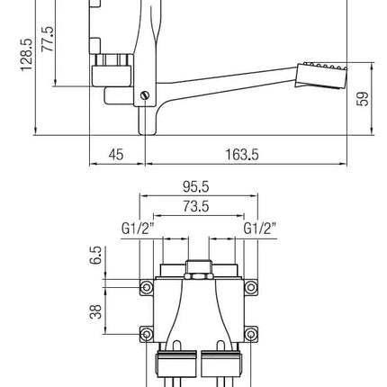 Porta&Bini - Miscelatore Pedaliera Doppia