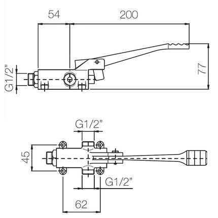 Porta&Bini - Miscelatore Pedaliera A Pavimento