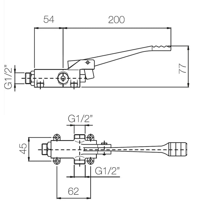 Porta&Bini - Miscelatore Pedaliera A Pavimento