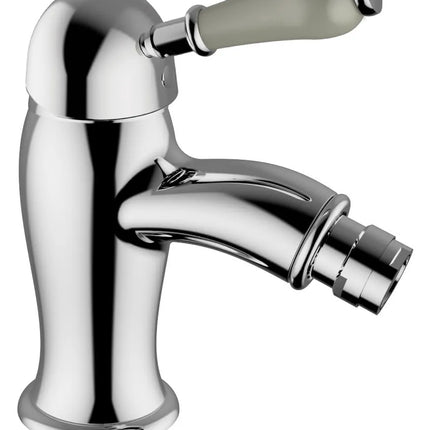 Teorema - Miscelatore Bidet Con Saltello Cromato E Maniglia Di Porcellana - Serie: Dune - Colore: Cromato