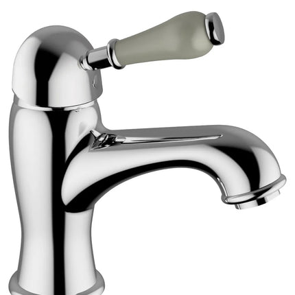 Teorema - Miscelatore Lavabo Con Saltello E Leva Di Porcellana - Serie: Dune - Colore: Cromato