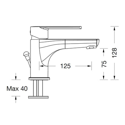 Eurorama - Miscelatore Lavabo Verticale Cromato - Serie: Klint - Articolo: 142310Xf