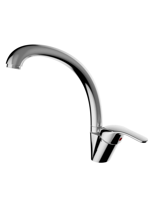 Teorema - Miscelatore Lavello Canna Tonda - Serie: Golf Plus - Colore: Cromato