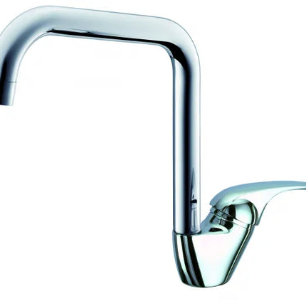 Eurorama - Miscelatore Lavello Canna Squadra Cromato - Serie: Reve
