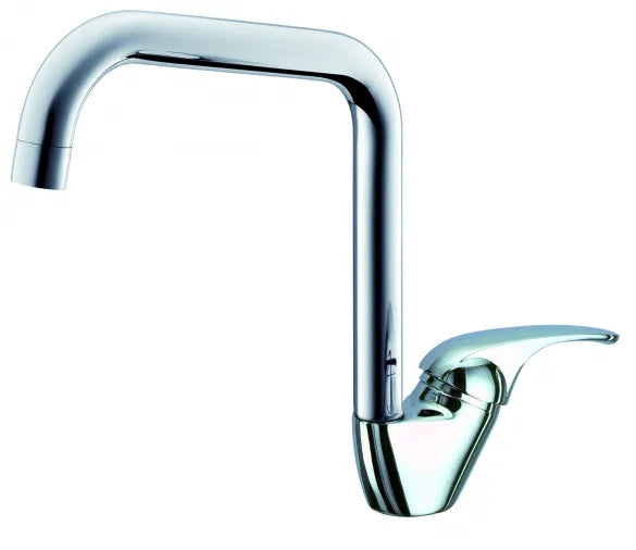 Eurorama - Miscelatore Lavello Canna Squadra Cromato - Serie: Reve