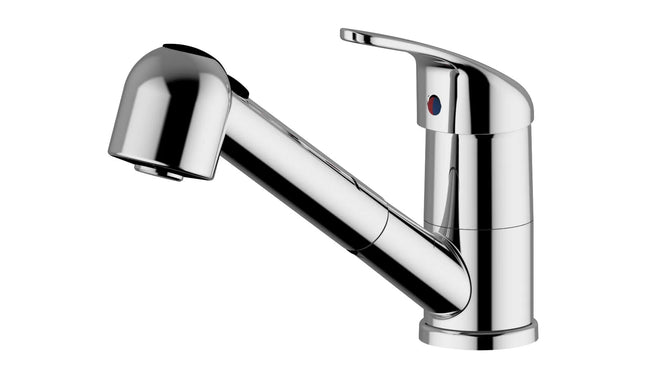 Teorema - Miscelatore Lavello Con Doccetta Estraibile Cromato - Serie: Golf Plus