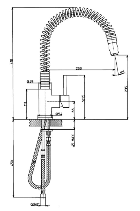 Teorema - Miscelatore Lavello Con Molla E Doccetta Estraibile