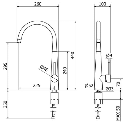 Teorema - Miscelatore Lavello Canna Ombrello Conico - Articolo: 1750511