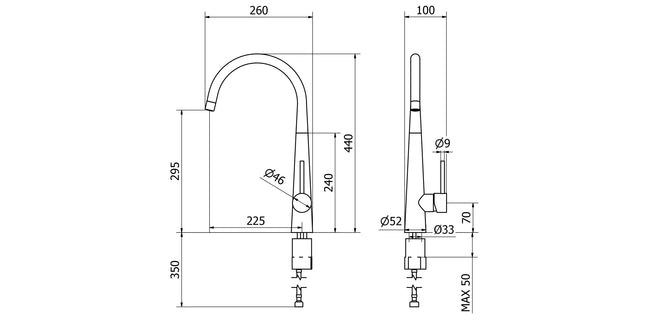 Teorema - Miscelatore Lavello Canna Ombrello Conico - Articolo: 1750511