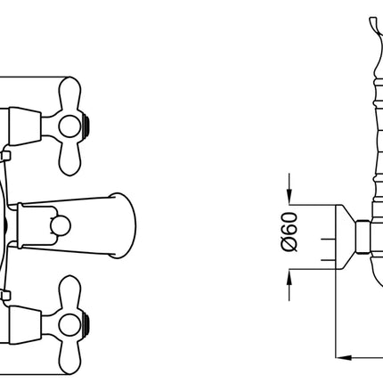 Teorema - Gruppo Vasca Completo Cromato - Serie: Daisy - Colore: Cromato - Articolo: 70157110X4