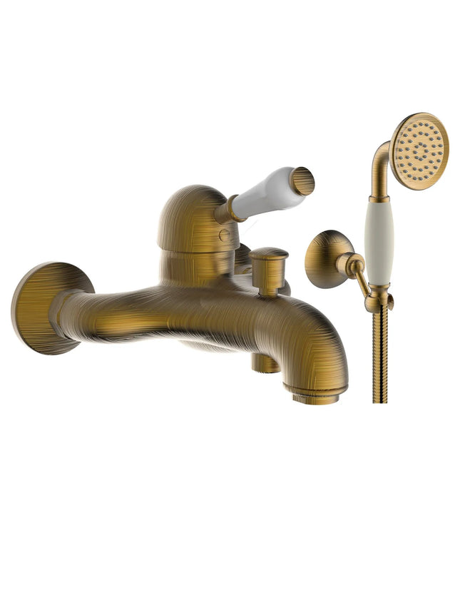 Teorema - Miscelatore Vasca Completo Con Leva Di Porcellana - Serie: Dune - Colore: Bronzato - Articolo: 9Z150Gg030