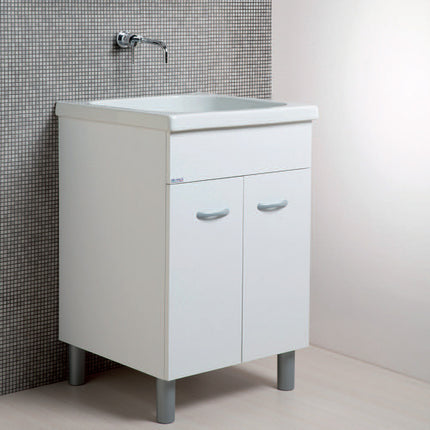 Mobile per lavatoio in ceramica 57,5x57,5 cm a due ante (solo mobile)