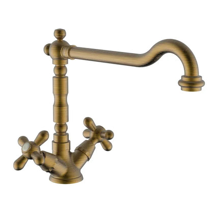Teorema - Monoforo Lavabo Canna Alta - Serie: Daisy - Colore: Bronzato - Articolo: 70374Gg0S4