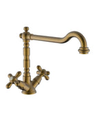 Teorema - Monoforo Lavabo Canna Alta - Serie: Daisy - Colore: Bronzato - Articolo: 70374Gg0S4