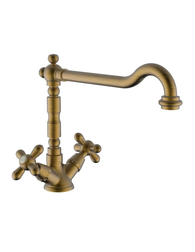 Teorema - Monoforo Lavabo Canna Alta - Serie: Daisy - Colore: Bronzato - Articolo: 70374Gg0S4