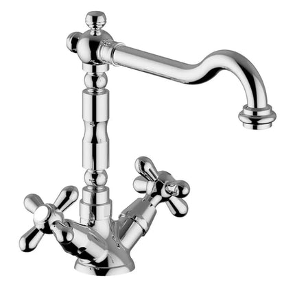 Teorema - Monoforo Lavabo Canna Alta - Serie: Daisy - Colore: Cromato - Articolo: 70374110X4