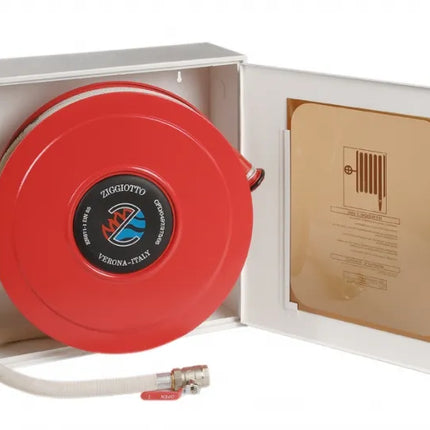 Naspo a parete UNI 45 con vetro - Rosso