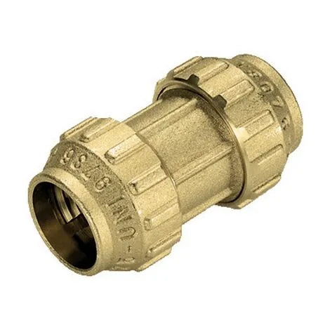 Tiemme - Raccordo Diritto/Niples Doppio Ø32 Polietilene Ottone