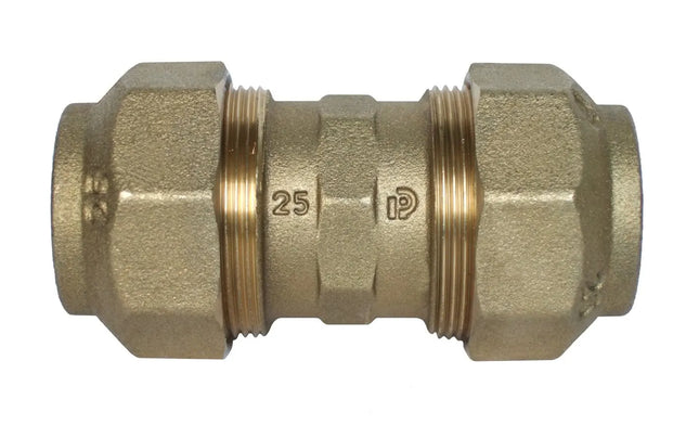 Niples Doppio Ø25 2 Dadi Ottone Polietilene