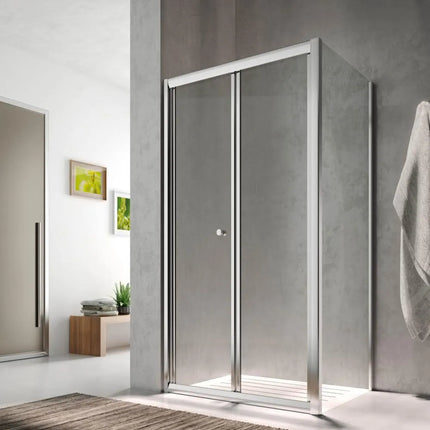 Glass - Parete Fissa Isy Ih 76,5/79 Cm H.195 Cm - Vetro Trasparente 6 Mm