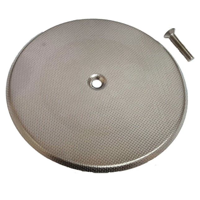 Piattella Inox Antiscivolo Con Vite Per Tappo Espansione Da Ø100