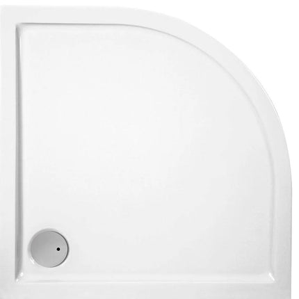 Glass - Piatto Doccia Semicircolare 80 Cm Cinco Senza Piletta In Vetroresina