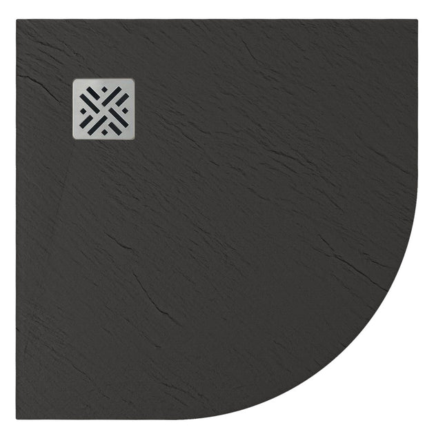 Glass - Piatto Doccia Semicircolare 90 cm Dune - Colore: Antracite