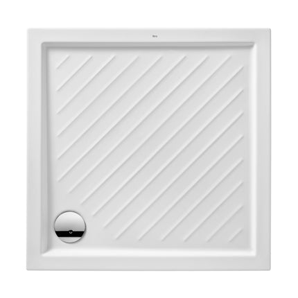 Roca - Piatto doccia 80x80 cm in ceramica senza piletta - Altezza: 5,5 cm