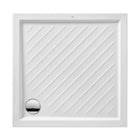 Roca - Piatto doccia 80x80 cm in ceramica senza piletta - Altezza: 5,5 cm
